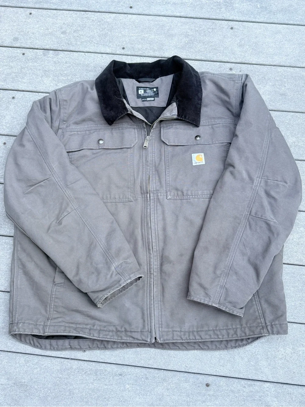 CARHARRT men’s loose fit Detroit Duck barn jacket gray XL